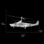 Конструктор 3D из металла, Вертолет Ка-50 "Черная акула"