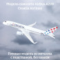 Модель самолета Airbus A220 Croatia Airlines длина 16 см (без шасси)