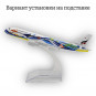 Модель пассажирского самолета Airbus A320 Bangkok Airways длина 16 см (без шасси)