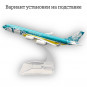 Модель пассажирского самолета Airbus A340 BWIA West Indies Airways длина 16 см (без шасси)