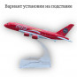 Модель пассажирского самолета Airbus A380 "Coca-Cola" длина 14 см (без шасси)