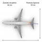 Модель пассажирского самолета Boeing 737 Fly Dubai длина 16 см (без шасси)
