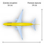 Модель пассажирского самолета Boeing 737 Nok Air длина 16 см (без шасси)