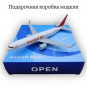 Модель самолета Boeing 737 Eastar Jet длина 16 см (без шасси)