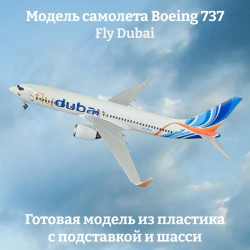 Модель самолета Boeing 737 Fly Dubai длина 30 см (с шасси)