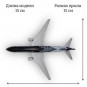 Модель пассажирского самолета Boeing 777 Air New Zealand длина 15 см (без шасси)