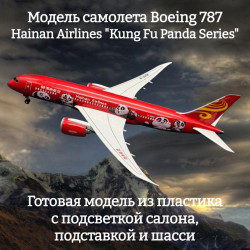 Модель самолета Boeing 787 Hainan Airlines "Kung Fu Panda Series" 1:130 (с подсветкой салона)