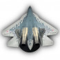 Модель самолета Су-57 истребитель ВКС России "Пиксели" 1:48 (с шасси)
